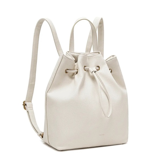 PIXIE MOOD Leah Recycled Vegan Backpack in Coconut Cream | Textured Minimalist* - Picture 2 of 5